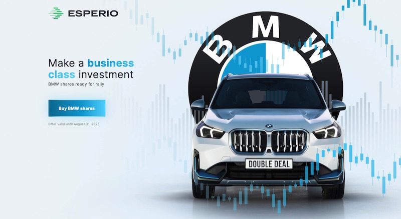 Unlock Explosive Growth Potential with Esperio’s Double Deal Promotion on BMW Shares – Invest Risk-Protected Today!
